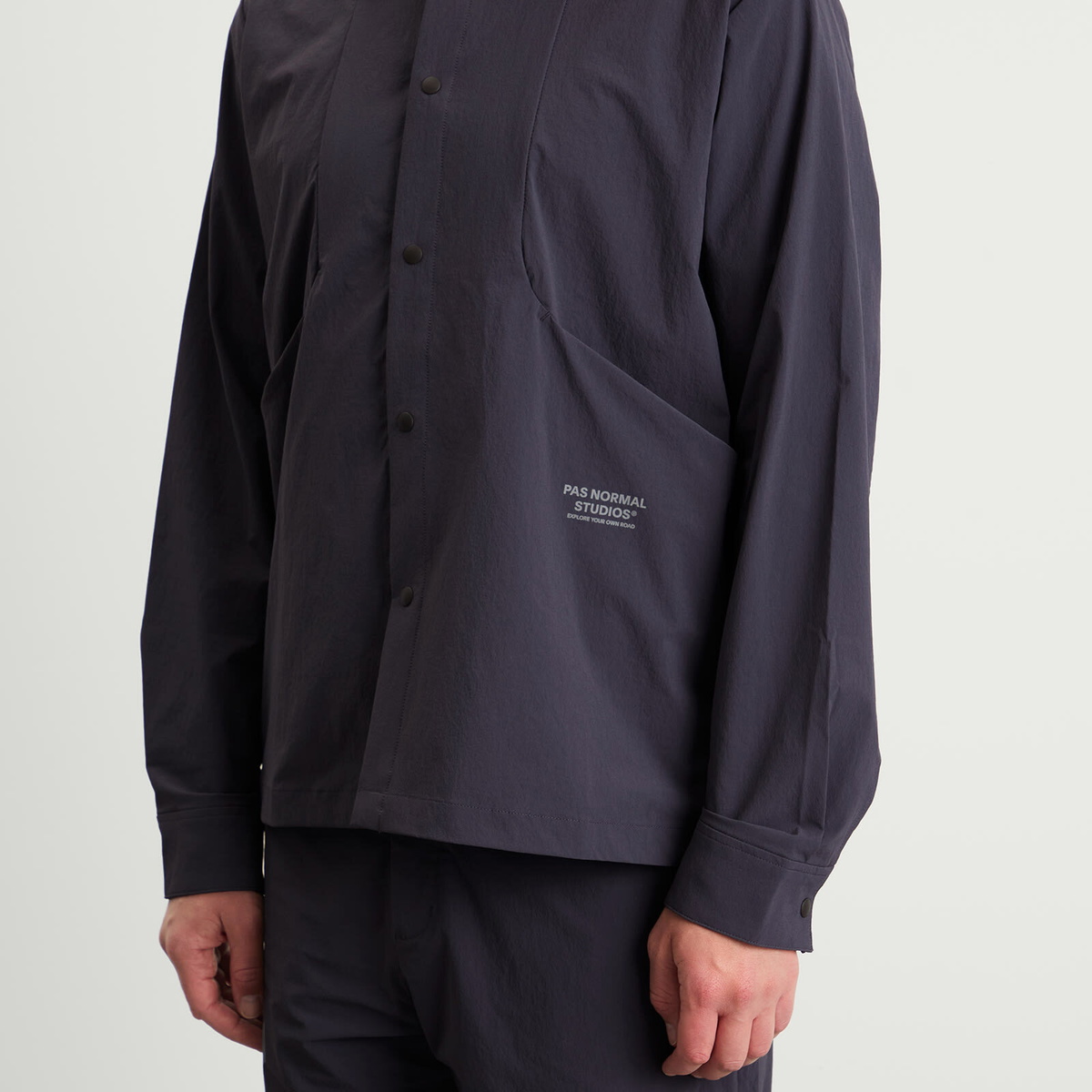 Pas Normal Studios Men's Off-Race Tech Overshirt in Steel