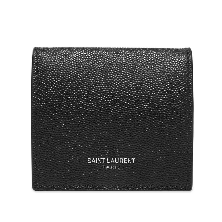 Photo: Saint Laurent Pebble Leather Billfold Coin Wallet