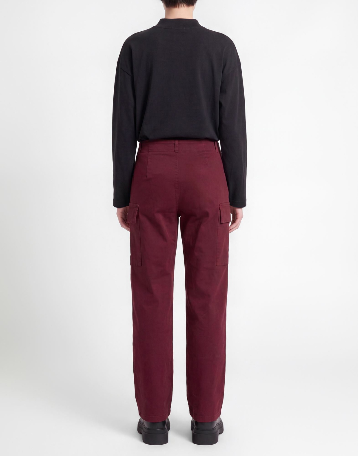 Manila Grace Womens Pants Burgundy