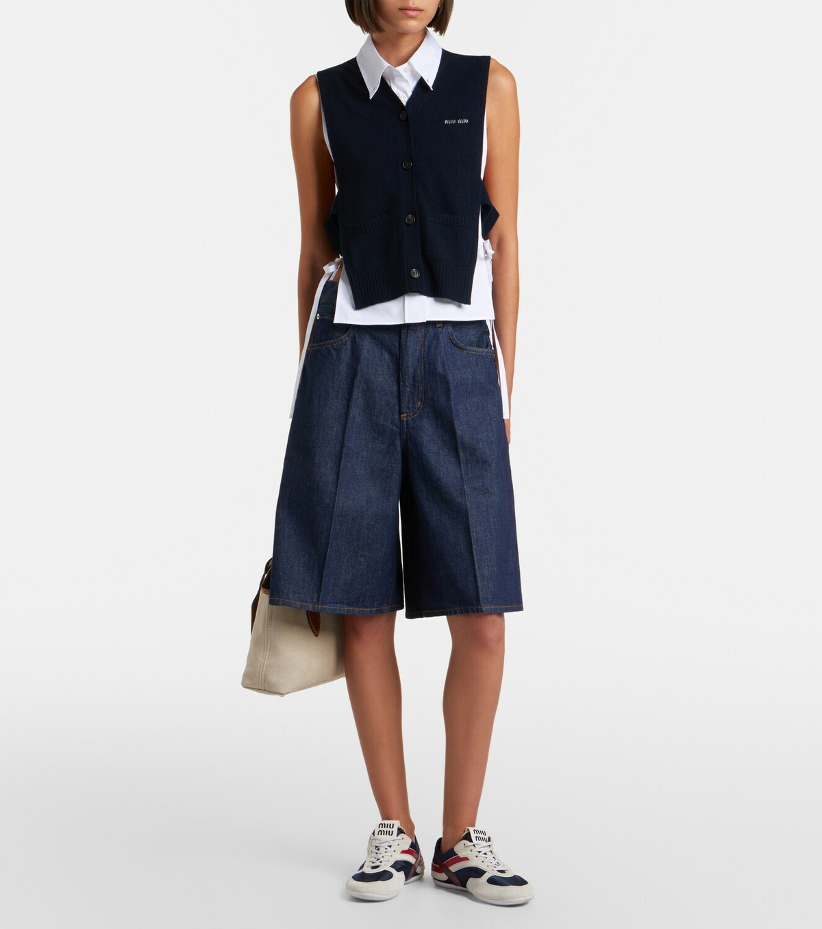 Agolde Nolan denim Bermuda shorts