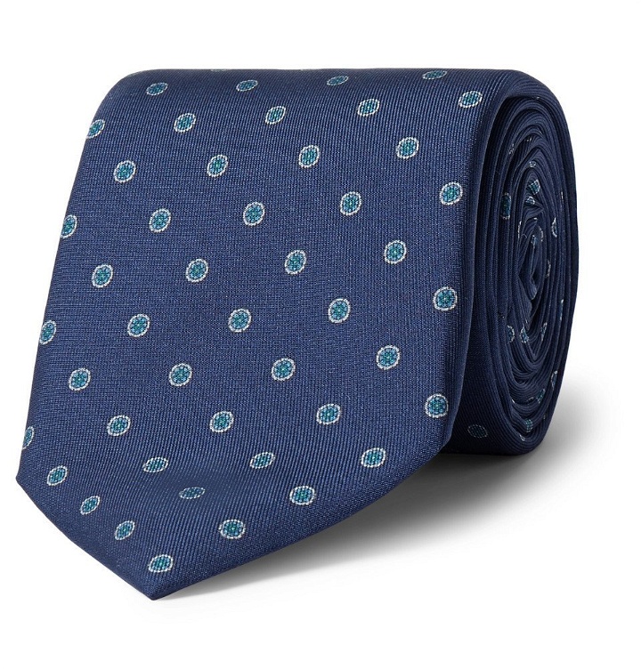 Photo: Dunhill - 8cm Mulberry Silk-Jacquard Tie - Men - Blue