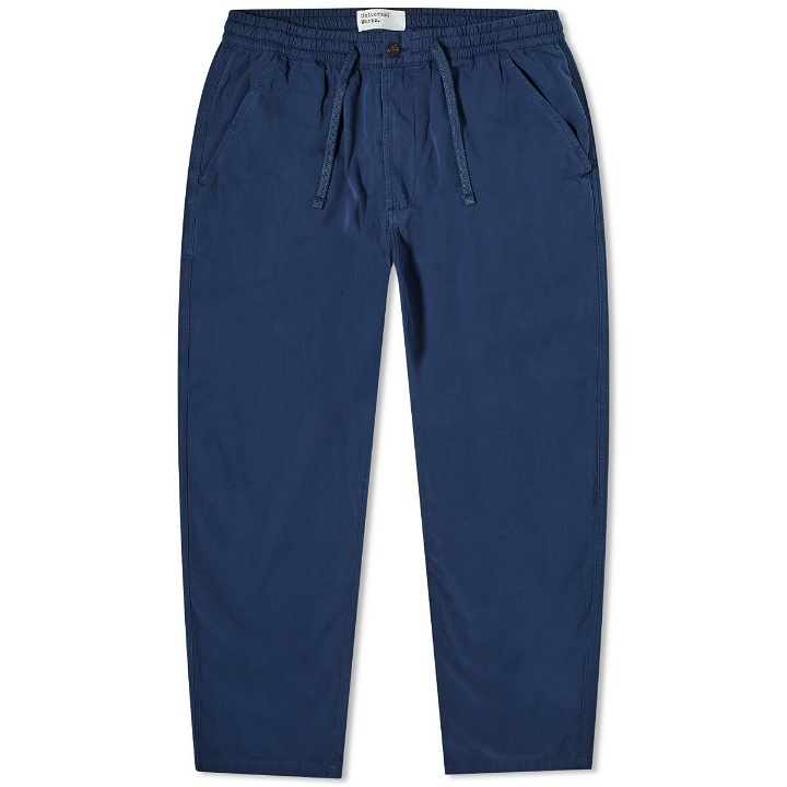 Photo: Universal Works Men's Summer Canvas Hi Water Trousers in Navy