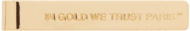 Photo: IN GOLD WE TRUST PARIS SSENSE Exclusive Gold Classical Tie Bar