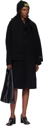 MM6 Maison Margiela Black Fisherman Knit Camionneur Scarf