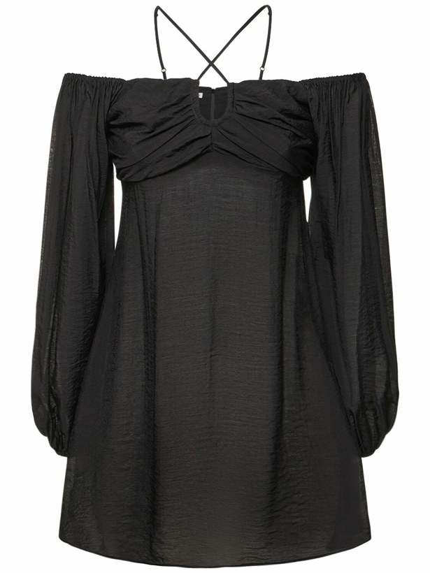 Photo: DESIGNERS REMIX Vera Off-shoulder Viscose Mini Dress
