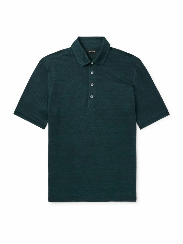 Photo: Zegna - Oasi Linen Polo Shirt - Blue