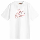 Late Checkout Men's Script T-Shirt in White