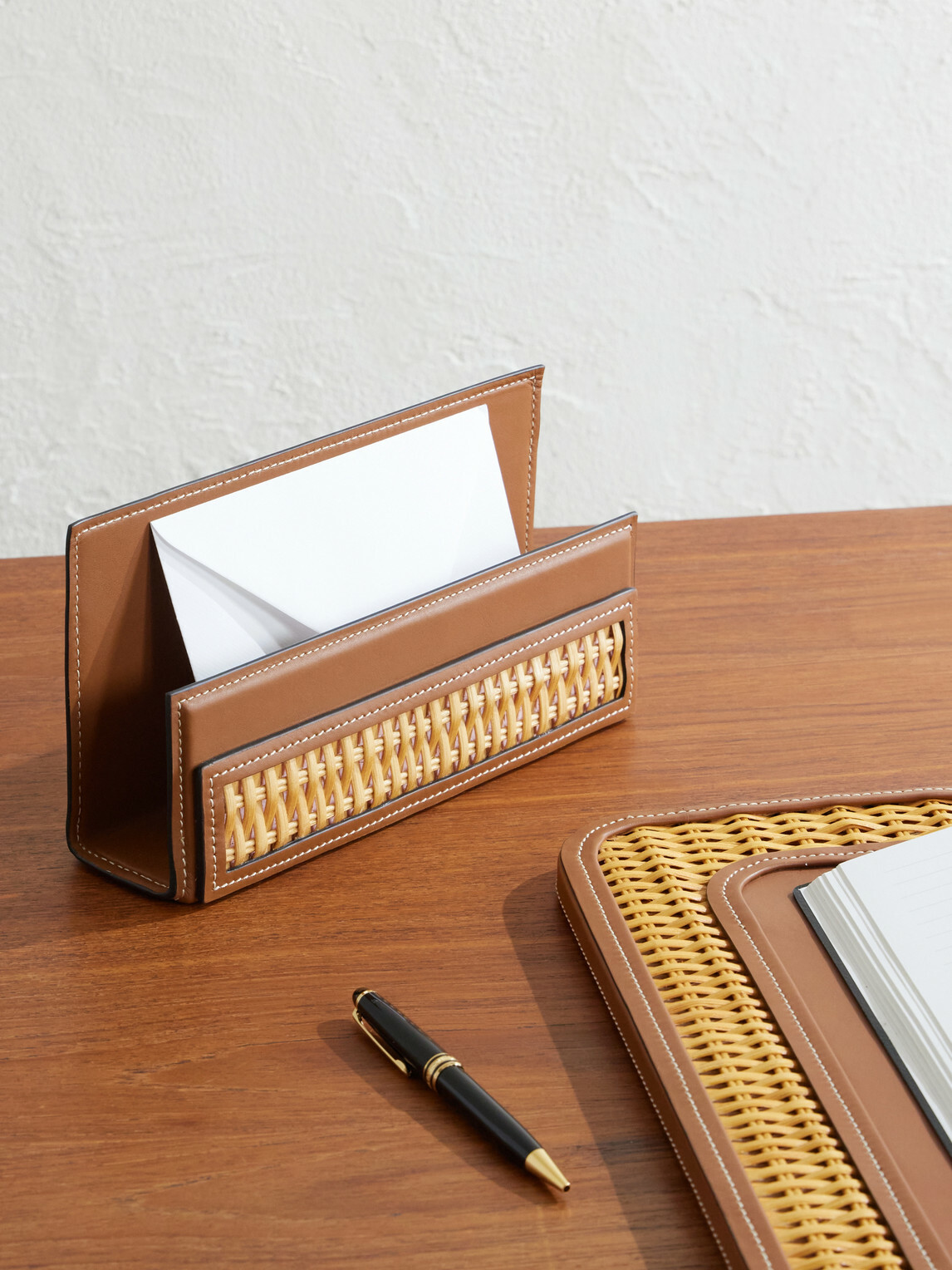 Ralph Lauren Home - Bailey Woven Leather Letter Rack
