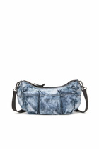 Diesel Multipocket bag in trompe l'oeil denim - Crossbody Bags - Unisex - Blue