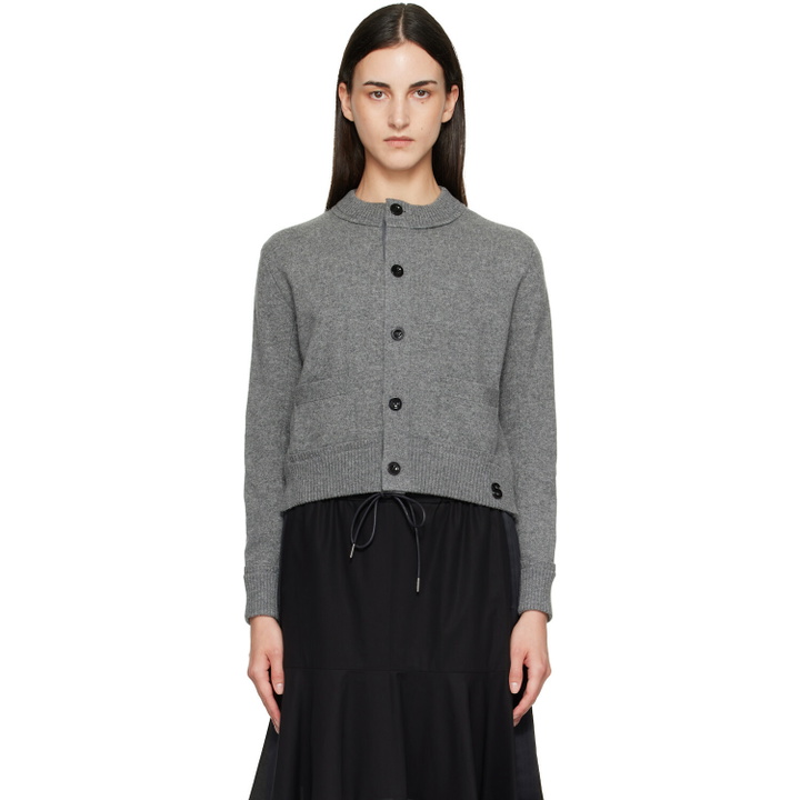 Photo: sacai Gray Wool Knit Cardigan
