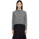 sacai Gray Wool Knit Cardigan