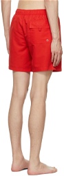 Burberry Red Polyester Swim Shorts