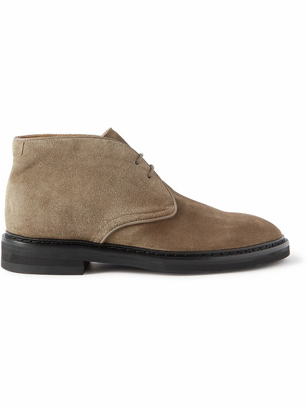 Photo: Mr P. - Lucien Regenerated Suede by evolo® Desert Boots - Brown