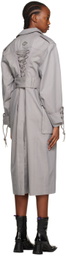 Han Kjobenhavn Gray Oversized Trench Coat