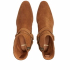Saint Laurent Men's Wyatt Harness Suede Boot in Light Brown