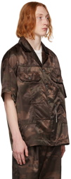 Feng Chen Wang Brown & Khaki Camouflage Shirt