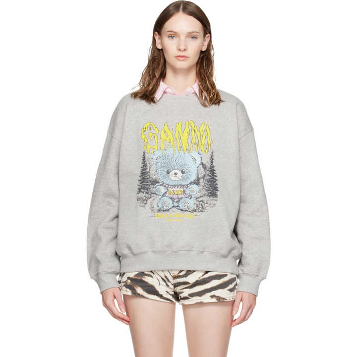 Photo: GANNI Gray Forest Teddy Sweatshirt