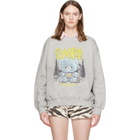 GANNI Gray Forest Teddy Sweatshirt