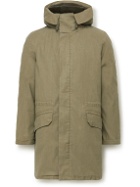 Yves Salomon - Cotton-Twill Parka with Detachable Shearling and Shell Hooded Down Liner - Green