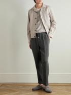 Altea - Mattia Straight-Leg Linen Trousers - Gray