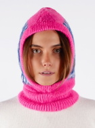 MC2 Saint Barth Woman Ultra Soft Fluo Pink Balaclava With Icelandic Pattern