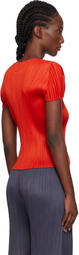 PLEATS PLEASE ISSEY MIYAKE Red Monthly Colors July T-shirt