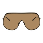 Rick Owens Brown Shield Sunglasses