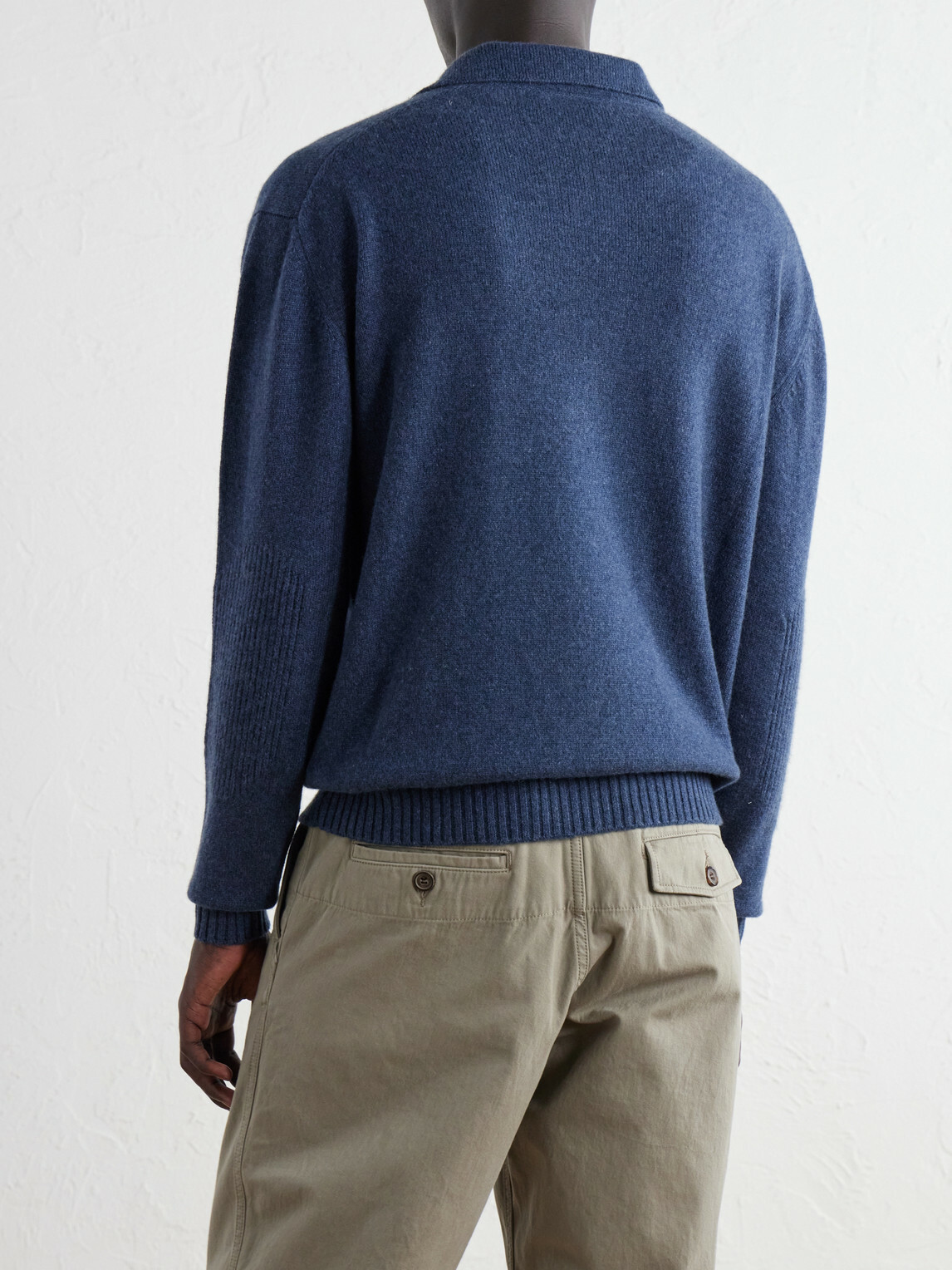 SEASE - Cashmere Polo Sweater - Blue