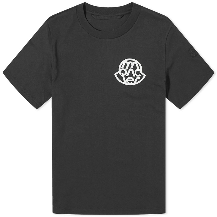 Photo: Moncler Men's Text Logo T-Shirt in Black