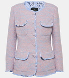 Etro Checked wool-blend tweed jacket