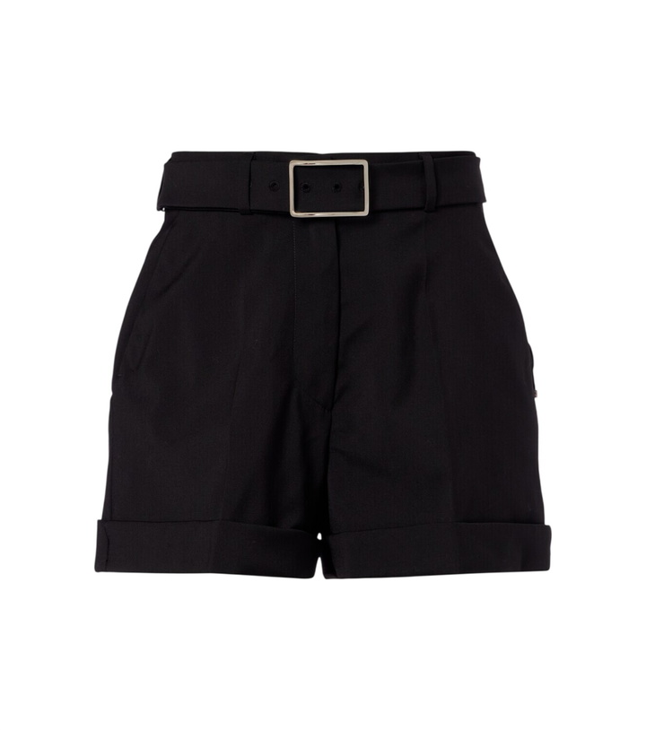 Photo: Sportmax Ghiera belted virgin wool shorts