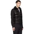 Moncler Grenoble Black Panelled Down and Wool Jacket
