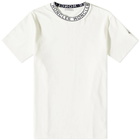 Moncler Men's Logo Ribbed T-Shirt in White