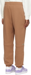 Lacoste Brown Embroidered Lounge Pants