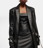 The Attico Belted leather coat