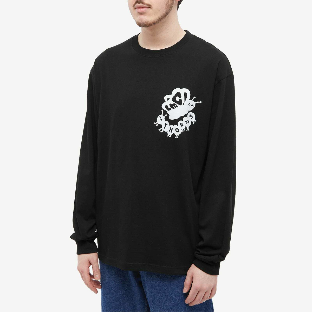 [ LMC]★ THORNS FANTASY LONG SLV TEE LMC Men's Long Sleeve Thorns Fantasy T-Shirt in Black LMC
