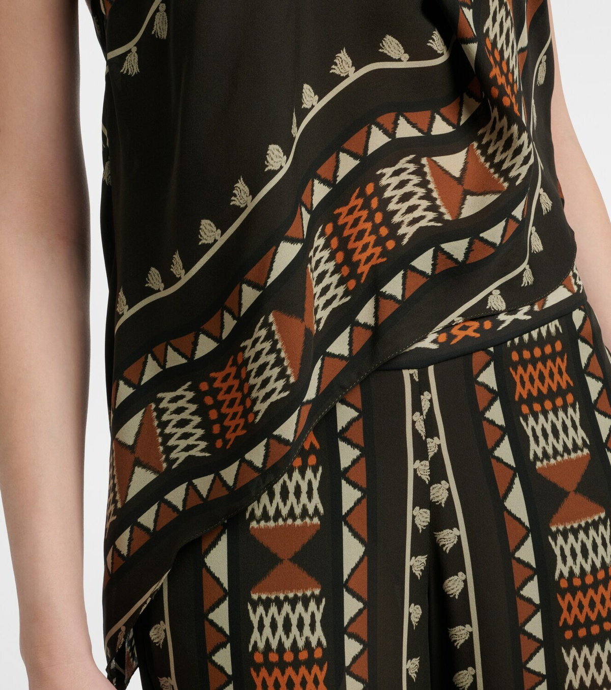 Johanna Ortiz Ancestral printed silk georgette top