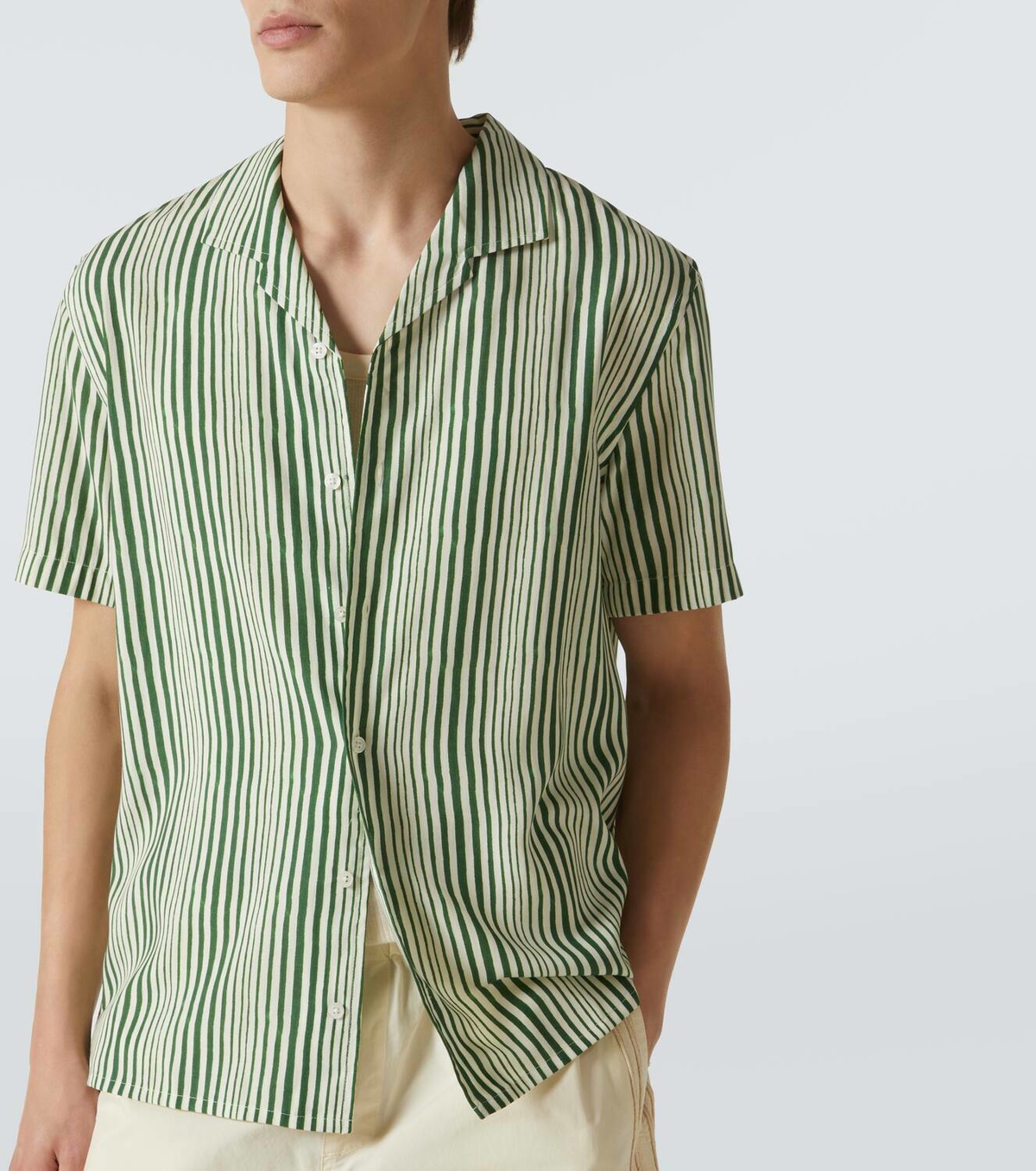 Orlebar Brown Hibbert striped bowling shirt