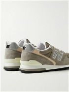 New Balance - 996 Suede and Mesh Sneakers - Gray