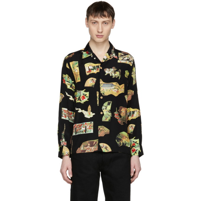 Photo: Wacko Maria Black Japan Hawaiian Shirt