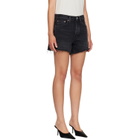 AGOLDE Black Parker Long Denim Shorts