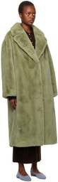 Stand Studio Green Maria Faux-Fur Coat
