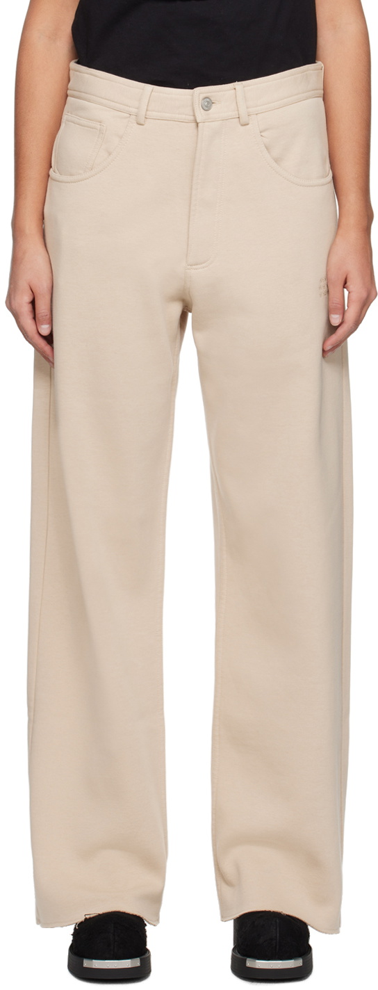 MM6 Maison Margiela Beige Five-Pocket Jeans