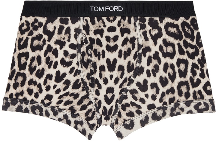 Photo: TOM FORD Beige & Black Graphic Boxers