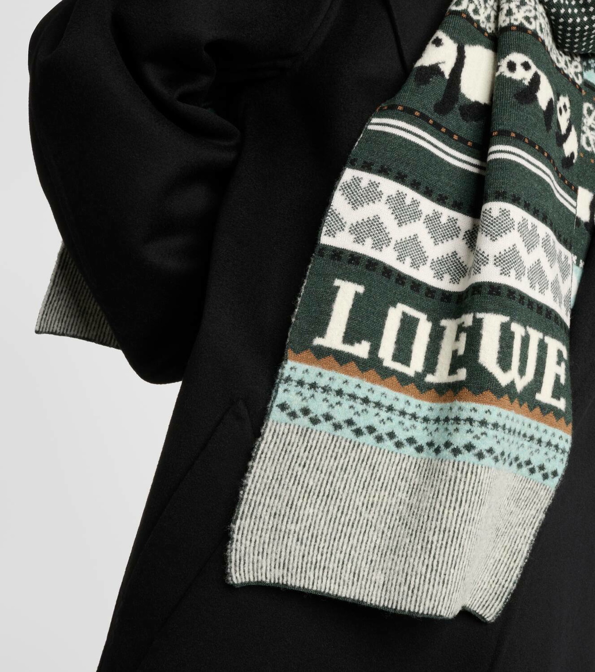 Loewe x Suna Fujita intarsia wool-blend scarf Loewe