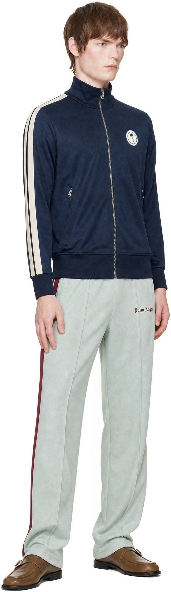 Palm Angels Navy Palm Tree Track Jacket