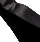 LANVIN - 7cm Silk and Velvet Tie - Black