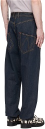 Vivienne Westwood Navy Twisted Seam Jeans