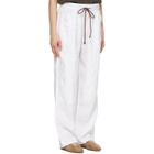 rag & bone White Atlas Linen Trousers