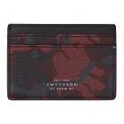 Smythson Red and Black Camo Burlington Card Holder